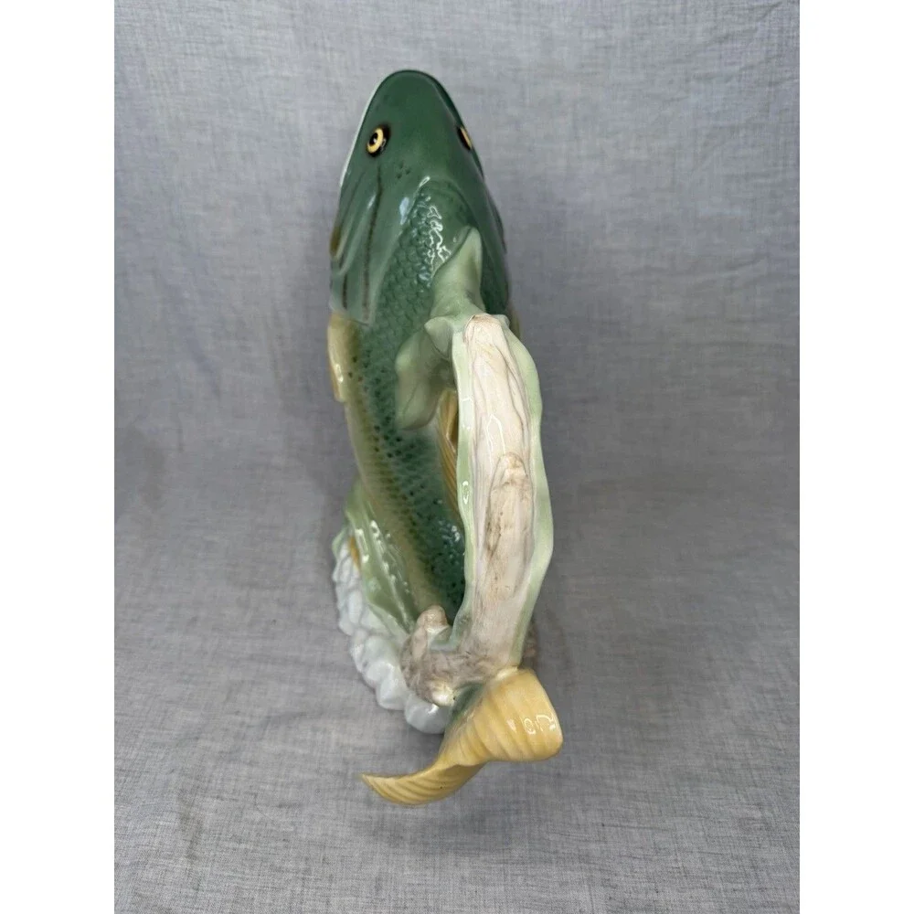 Vintage Lenox Riverwood Fish Pitcher Trout Salmon Bass Catherine McClung